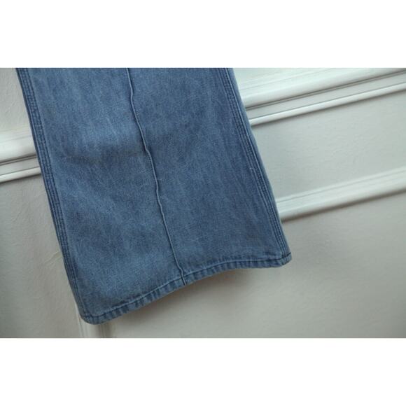 Vintage 70s Hang Ten Men's Bell Bottom Jeans Flares 33M 34 x 31 actual Blue - Picture 4 of 14